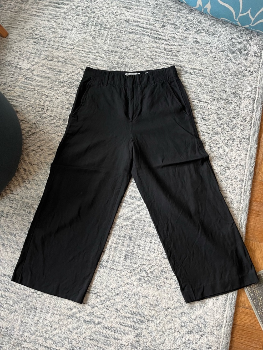 Vince cropped Black Wide-Leg Pants